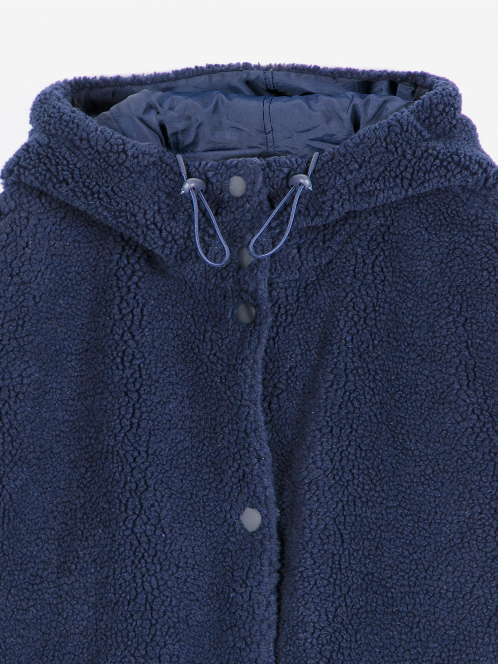 Bobo Choses Reversible Nylon Vest Navy Blue Damen Weste Sherpa blau